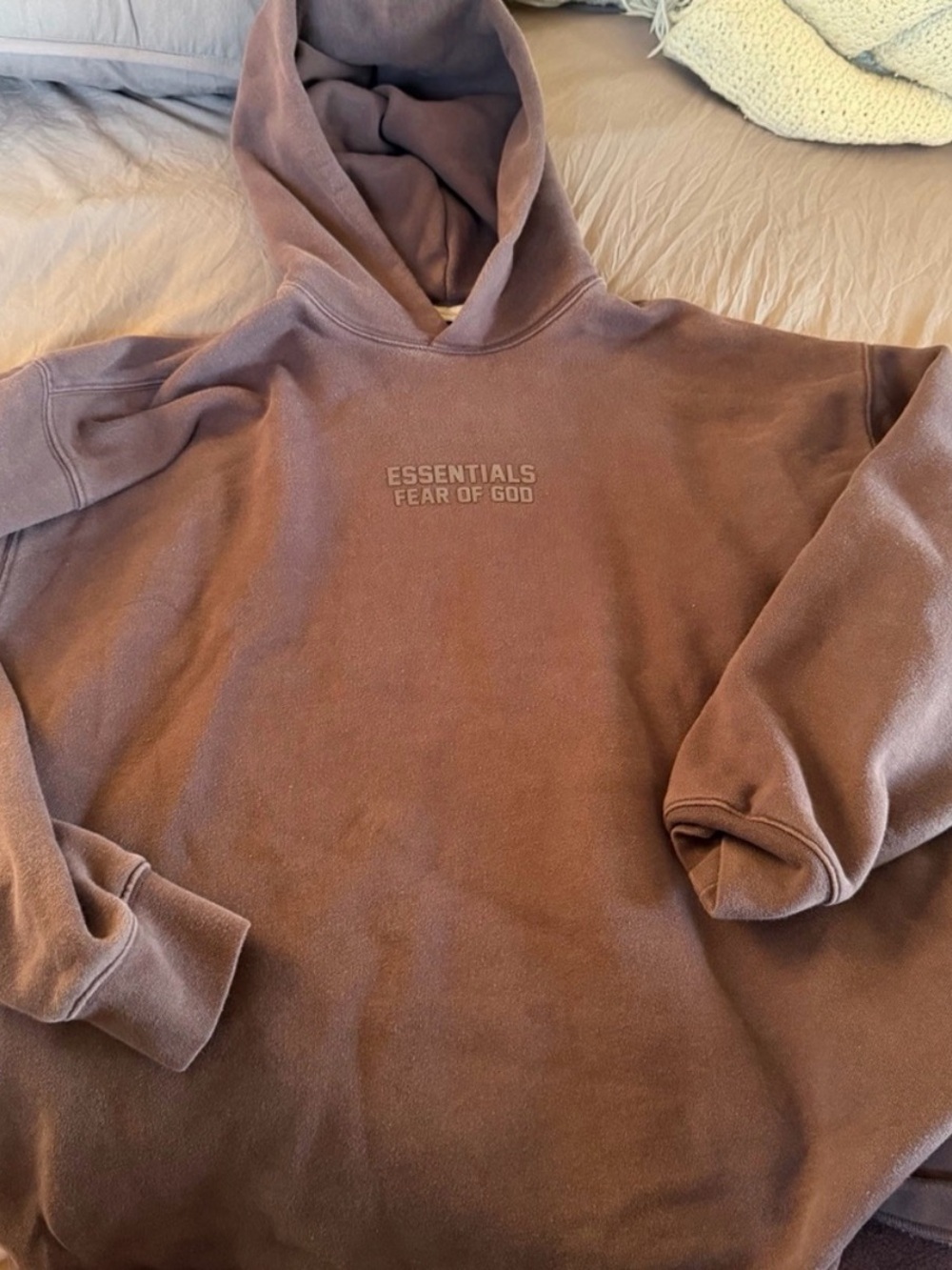 Fear of God Essentials Men's Hoodie in muted brown